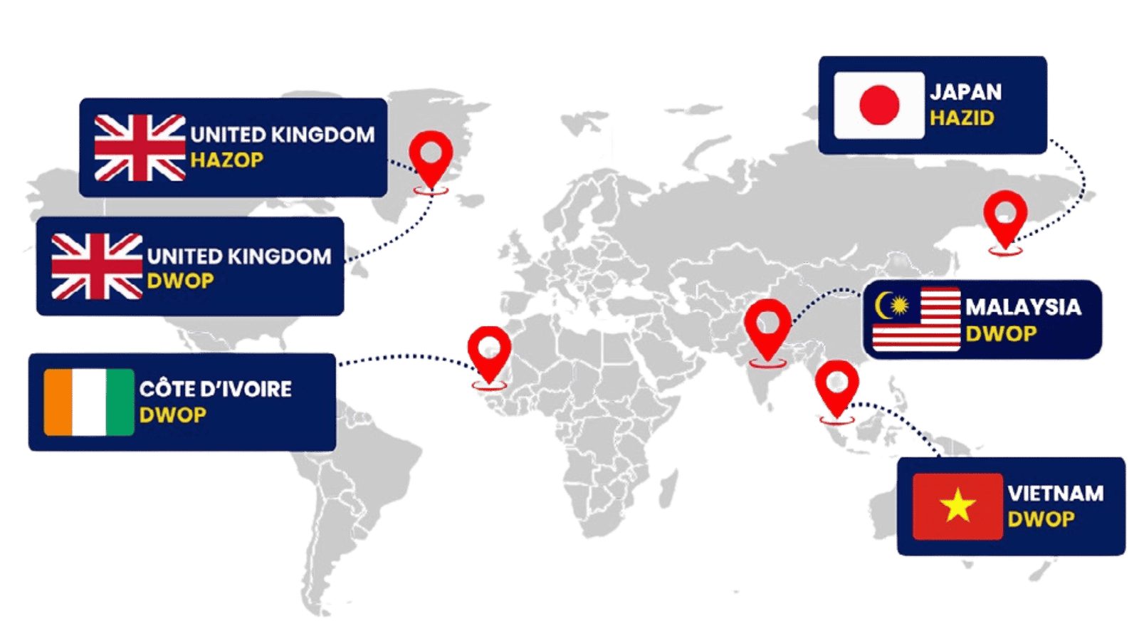 Workshop locations map